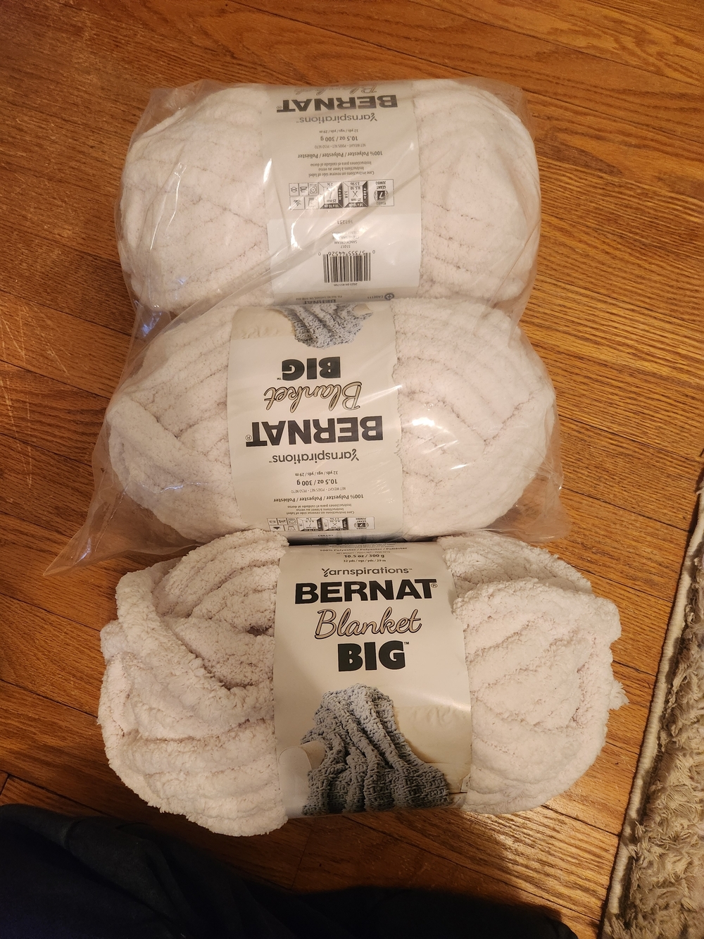 Blanket Big Plush Throw Yarn - Sandy Cream